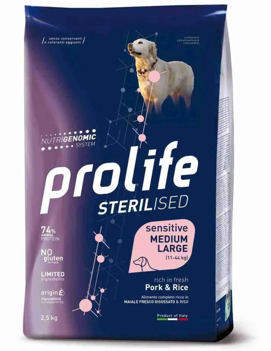 PROLIFE DOG GRAIN FREE CROCCHETTE CANE ADULT STERILISED MEDIUM LARGE MAIALE KG 12