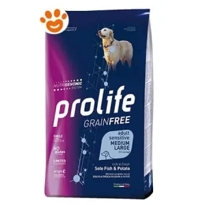 Prolife Dog Grainfree Sensitive Adult Medium Large Sogliola e Patate