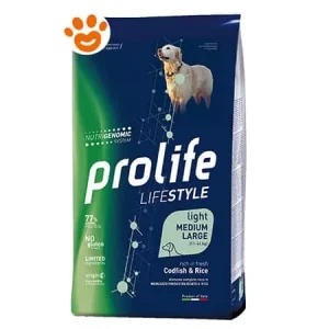 Prolife Dog Lifestyle Light Adult Medium Large Merluzzo e Riso
