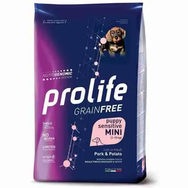 PROLIFE DOG SENSITIVE CROCCHETTE CUCCIOLI PUPPY MINI MAIALE KG 2