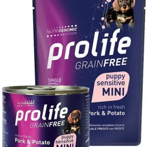 Prolife Dog Sensitive Puppy Pork &amp; Potato Mini – Busta 100G