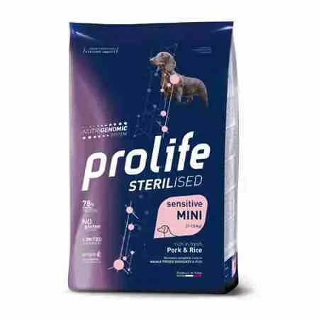 PROLIFE DOG STERILISED SENSITIVE CROCCHETTE CANE ADULT MINI MAIALE KG 2