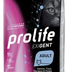 PROLIFE Gatto Exigent Adult Salmon, Trout, Sturgeon &amp; Potato 1,5Kg