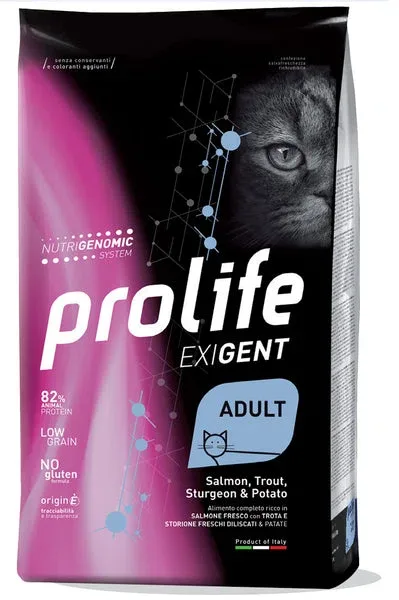 PROLIFE Gatto Exigent Adult Salmon, Trout, Sturgeon & Potato 7Kg