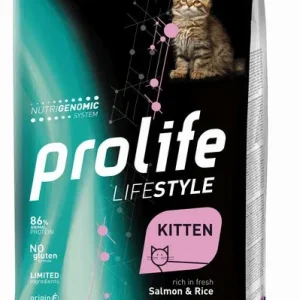 PROLIFE Gatto Life Style Kitten Salmon &amp; Rice 7Kg