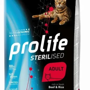 PROLIFE Gatto Sterilised Adult Beef &amp; Rice 1,5Kg
