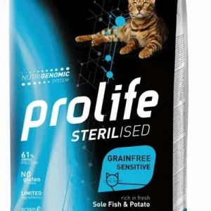 PROLIFE Gatto Sterilised Grain Free Adult Sole Fish &amp; Potato 1,5Kg