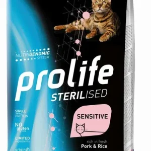 PROLIFE Gatto Sterilised Sensitive Adult Pork &amp; Rice 1,5Kg
