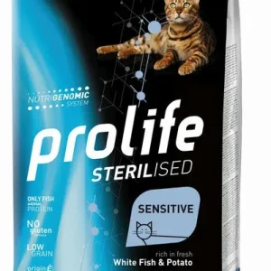 PROLIFE Gatto Sterilised Sensitive Adult White Fish &amp; Potato 7Kg