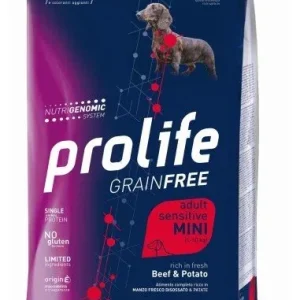 Prolife Grainfree Adult Sensitive Mini Manzo E Patate per Cani