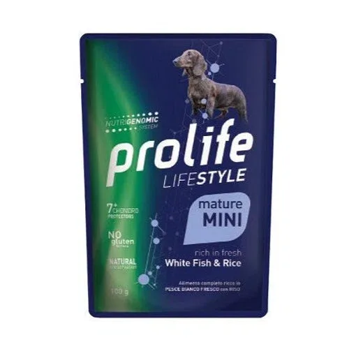 Prolife Lifestyle Per Cani Mature Mini Al Pesce Bianco Con Riso