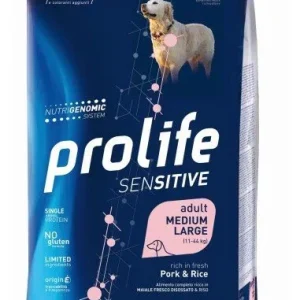 Prolife Sensitive Adult Medium/Large Maiale E Riso per Cani
