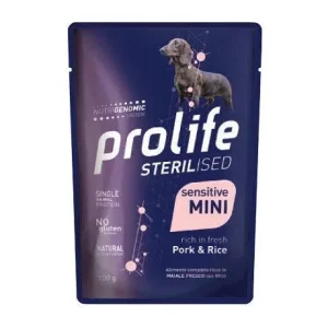 Prolife Sterilised Per Cani Mini Al Maiale Con Riso