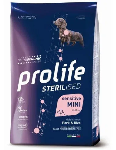 Prolife Sterilised Sensitive Mini Maiale E Riso per Cani