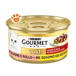 Purina Cat Gourmet Gold Dadini con Salmone e Pollo