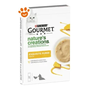 Purina Cat Gourmet Nature Creations Exquisite Puree con Pollo e Zucca