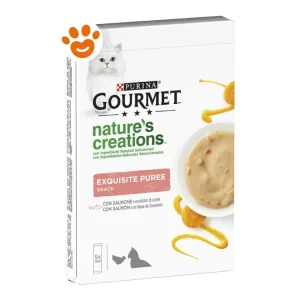 Purina Cat Gourmet Nature Creations Exquisite Puree con Salmone e Carote