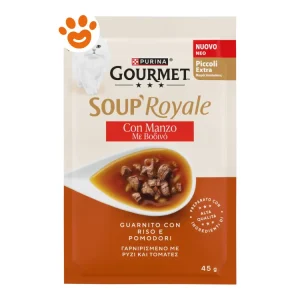 Purina Gourmet Cat Soup Royale Manzo
