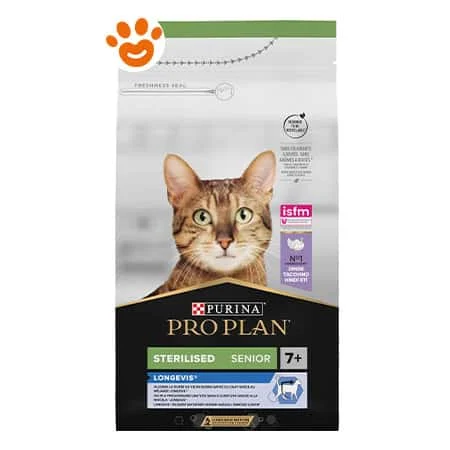 Purina Pro Plan Cat Sterilised Senior 7+ Longevis Tacchino