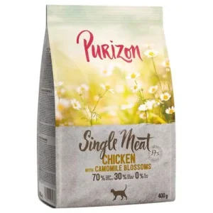 Purizon Single Meat Pollo con Fiori di camomilla Crocchette per gatto