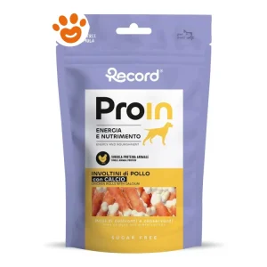 Record Dog Proin Snack Involtini di Pollo con Calcio