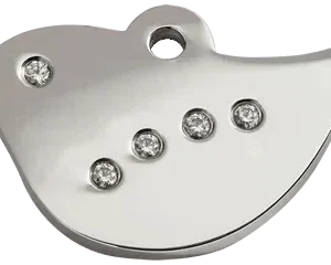 REDDINGO Medaglia in Acciaio Inossidabile Lucido Diamante Swarovski Bird