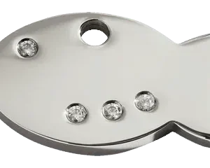 REDDINGO Medaglia in Acciaio Inossidabile Lucido Diamante Swarovski Pesce