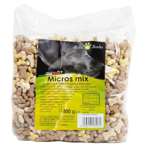ROLLS ROCKY Biscotti Cane Micros Mix Vaniglia 800gr