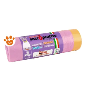 Sacco Più Sacchetti Pattumiera Lilla (55x60cm)