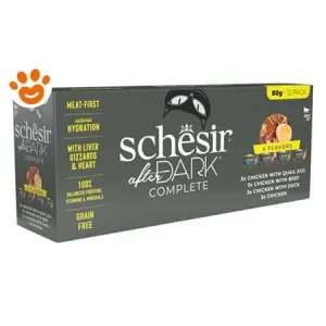 Schesir Cat After Dark Complete Filetti in Brodo Multipack da 4 Gusti
