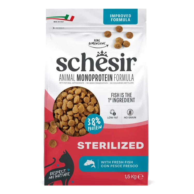 Schesir Cat Animal Monoprotein Formula Sterilized al Pesce - Image 2