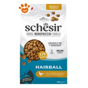 Schesir Cat Animal Monoprotein Hairball al Pollo