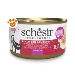 Schesir Cat Pollo con Gamberetti in Brodo
