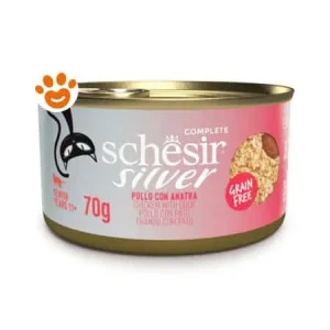 Schesir Cat Senior Silver Filetti di Pollo con Anatra