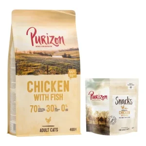 Set prova misto! Purizon 400 g crocchette + 40 g snack per gatti