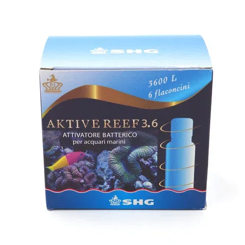 SHG Aktive Reef 3.6 – Ceppi Batterici Vivi per Acquario Marino (8 flaconi)
