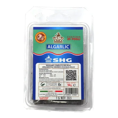 SHG Algarlic – Alghe Marine con Aglio per Pesci, 20 Fogli