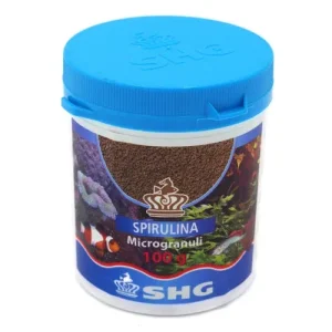 SHG Spirulina Microgranuli 100g - Formato Scorta Mangime Professionale a Lento Affondamento