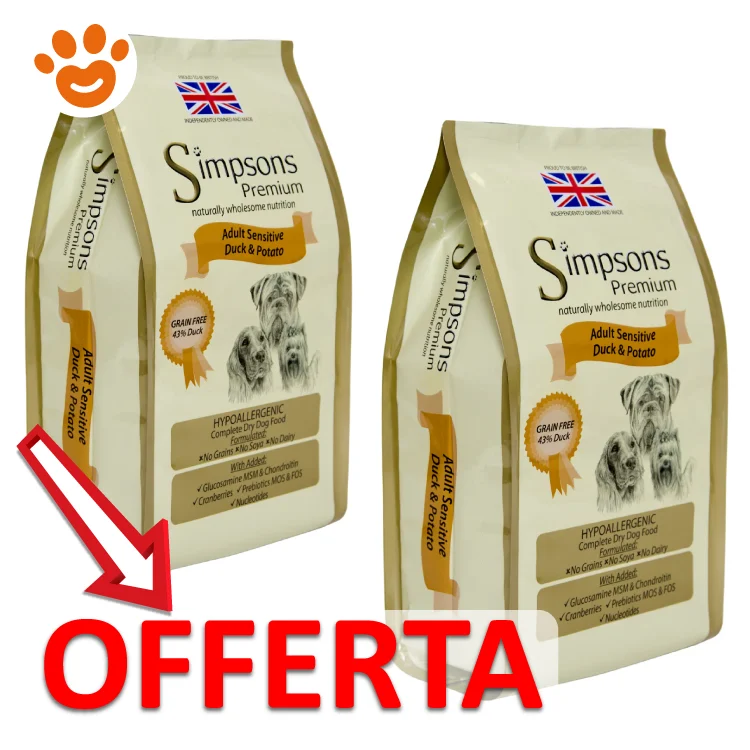 Simpsons Dog Adult Sensitive Anatra e Patate - Image 2