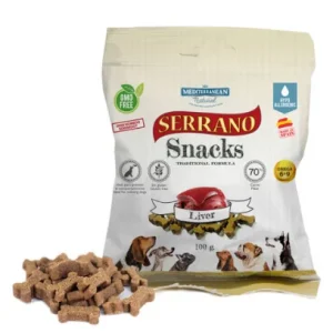 Snack Per Cani – Mediterranean Serrano Fegato Gr.100