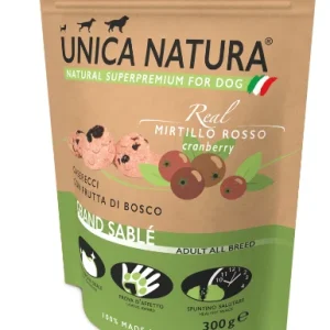 Snack per Cani-Unica Natura Biscotti Caserecci Con Frutti Di Bosco 300gr