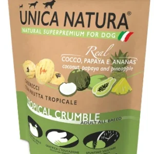 Snack per Cani-Unica Natura Biscotti Caserecci Con Frutti Tropicale 300gr