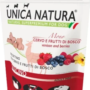 Snack Per Cani – Unica Natura Biscottino Con Cervo E Frutti Di Bosco 300gr
