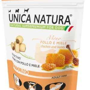 Snack Per Cani – Unica Natura Biscotto Con Pollo E Miele 300gr