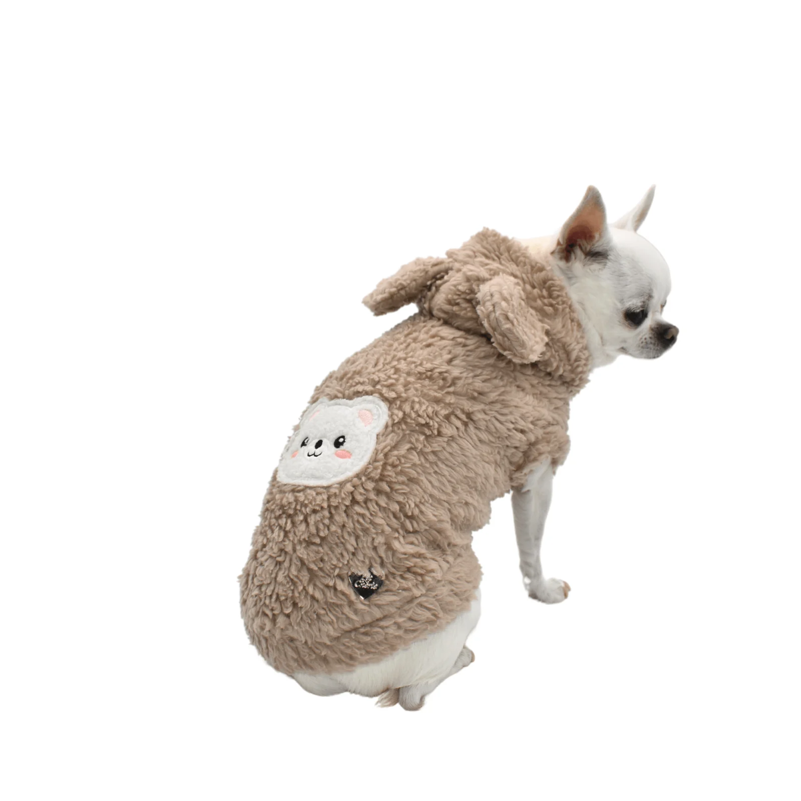Teddy Bear Cotton Hoodie Sand - Image 2