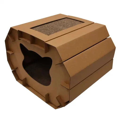 Tiragraffi Box in Cartone e Cuccia 2-in-1 Ecologico e Resistente