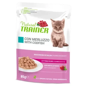TRAINER Cat Kitten Bocconcini in salsa Merluzzo 85gr