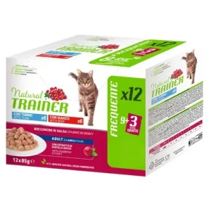 TRAINER Cat Multipack Adult Tonno/Manzo 9+3pz