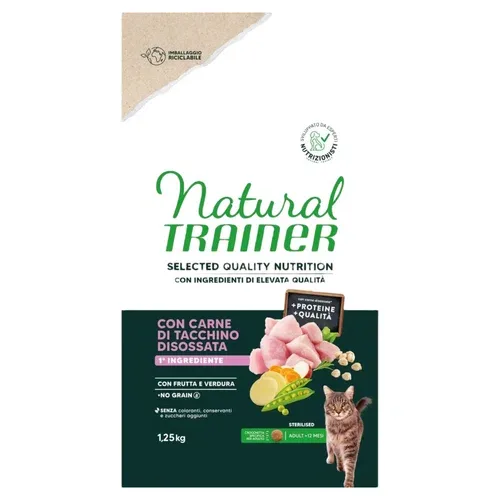 TRAINER Cat Select Sterilised GF Tacchino Disossato 1,25Kg