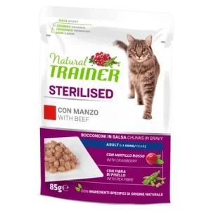 TRAINER Cat Sterilised Bocconcini in salsa Manzo 85gr